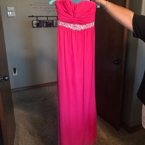 Fuchsia pink prom dress